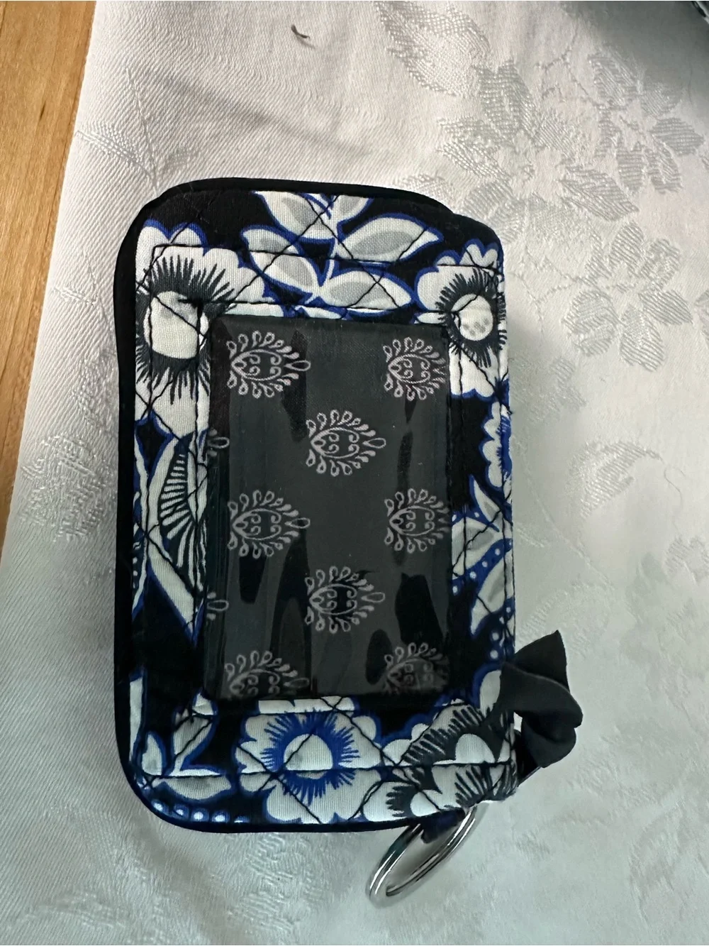 Blue Floral Phone Pouch with Clear Window Vera Bradley